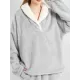 Coral Fleece Split-Joint V-Neck + Pants Pajama Two Pieces Set