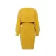 Round-Neck Long Sleeves Solid Color Sweater Top + Inner Dress Two Pieces Set