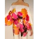 High Waisted Long Sleeves Flower Print Off-The-Shoulder Pants Set Suits Two Pieces Set