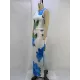 Round-Neck Sleeveless Flower Print Vest Top + Bodycon Skirts Bottom Two Pieces Set