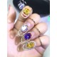 Rhinestone Geometric Nail Ring