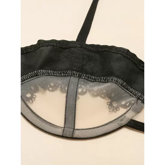 Sexy Lace Hollow Split-Joint Split Erotic Lingerie