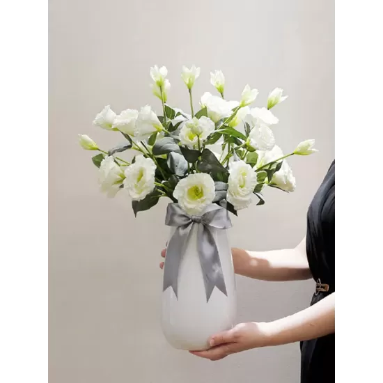 Lisianthus Flower Silk Flower Furnishings Wedding Bouquet Decoration