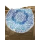 Hawaii Style Printed Tasseled Round Beach Towel