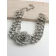 Chains Flower Shape Rhine Stones Necklaces Accessories