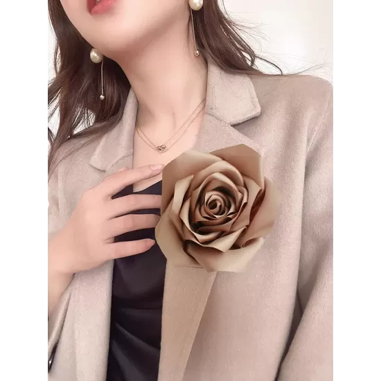 Flower Shape Solid Color Brooch Accessories