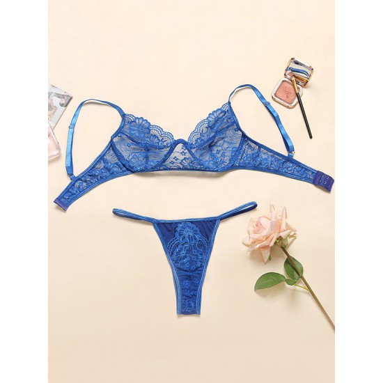 Lace See-Through Underwired Erotic Lingerie