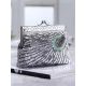 4 Colors Urban Geometric Sequined Makeup Bag Handbag