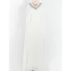 White V-Neck Evening Dress