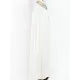 White V-Neck Evening Dress