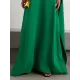 Loose Asymmetric Solid Color Maxi Dresses