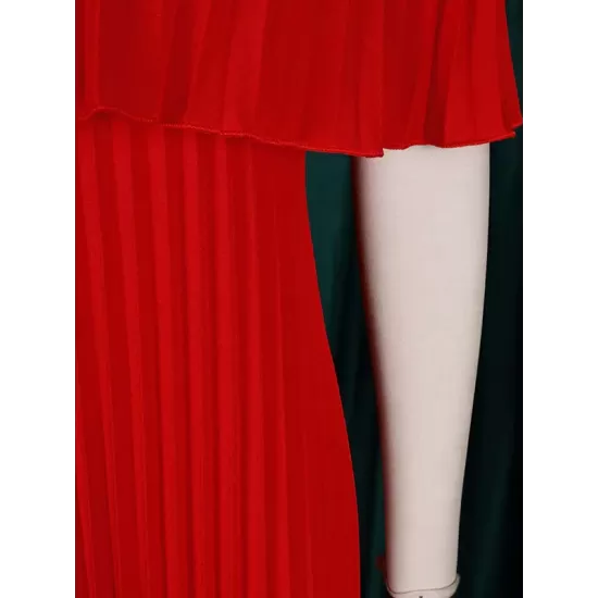 Wrap Pleated Solid Color Off-The-Shoulder Evening Dresses