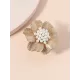 Adjustable Color-Block Flower Shape Rhinestone Sequined Rings Accessories