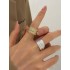 Adjustable Hollow Sequined Solid Color Rings Accessories