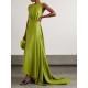 Solid Color Tied Waist Sleeveless Maxi Dresses