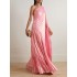 Loose Asymmetric Pleated One-Shoulder Maxi Dresses