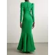 Bodycon Mermaid Hollow Solid Color Round-Neck Evening Dresses Maxi Dresses