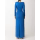 Long Sleeves Solid Color V-Neck Evening Maxi Dresses