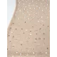 See-Through Sequined Split-Joint Bodycon Skinny Spaghetti-Neck Maxi Dresses