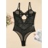 Sexy Lace Split-Joint Underwired Hollow Teddy Lingerie