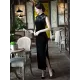 Black Velvet Lace Long Cheongsam Dress