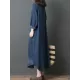 Loose Denim Shirt Maxi Dresses