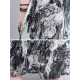 Ethnic Printed Vintage Plus Size V-Neck Loose Casual Dress