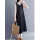 Casual Sleeveless A-line Long dress