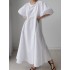 Original Bishop Sleeve Solid Color Midi Dress