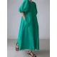 Original Bishop Sleeve Solid Color Midi Dress