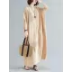 9 Colors Loose Solid Color V-Neck Maxi Dress