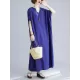 9 Colors Loose Solid Color V-Neck Maxi Dress