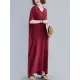 9 Colors Loose Solid Color V-Neck Maxi Dress