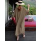 Loose Soft Batwing Sleeve Long Dress