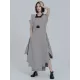 Casual Loose Sleeveless Irregular Gray Maxi Dress