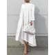 Casual Long Sleeves High-Low Solid Color Maxi Dresses