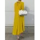 Casual Long Sleeves High-Low Solid Color Maxi Dresses