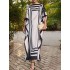 Batwing Sleeves Loose Printed Split-Side Striped Boat Neck Maxi Dresses