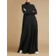 Casual Loose 4 Colors High-Neck Long Sleeves Maxi Dress