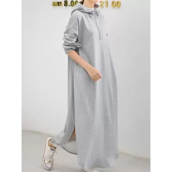 Simple Loose 2 Colors Long Dress