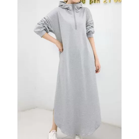 Simple Loose 2 Colors Long Dress