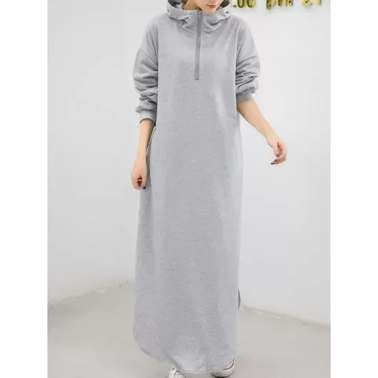 Simple Loose 2 Colors Long Dress