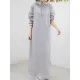 Simple Loose 2 Colors Long Dress