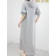 Simple Loose 2 Colors Long Dress