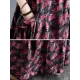 Artistic Retro Ramie Cotton Loose 3 Colors Floral Printed Square-Neck Sleeveless Strap Dress