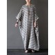 Vintage Loose Striped Dress