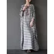 Vintage Loose Striped Dress