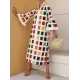 Original Flared Sleeves Split-Joint Multi-Colored Plaid Midi Dress