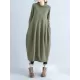 Casual Loose Plus Size Solid Color Hooded Midi Dresses