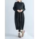 Casual Loose Plus Size Solid Color Hooded Midi Dresses